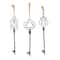 31" Black Metal Skeleton Key Industrial Wall Décor Set